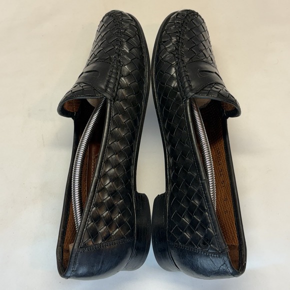 Allen Edmonds St Lucia Loafer Mens 9 D Black Woven Leather Made in